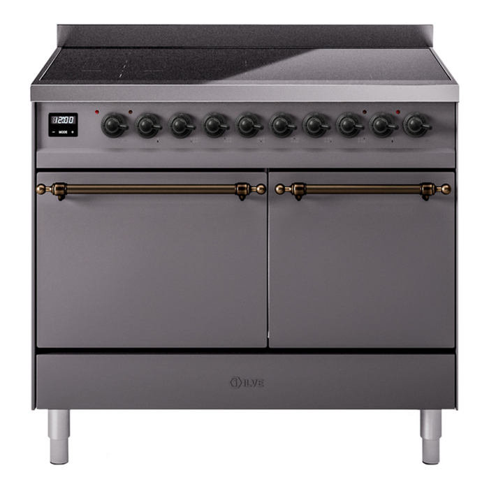 ILVE Nostalgie II 40" Electric Range with 6 Induction Elements Solid Door - UPDI406QNMP