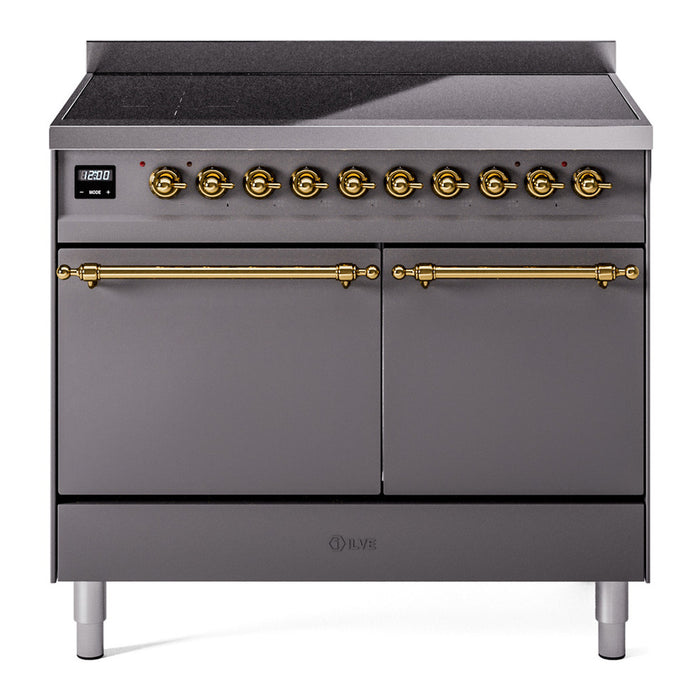 ILVE Nostalgie II 40" Electric Range with 6 Induction Elements Solid Door - UPDI406QNMP