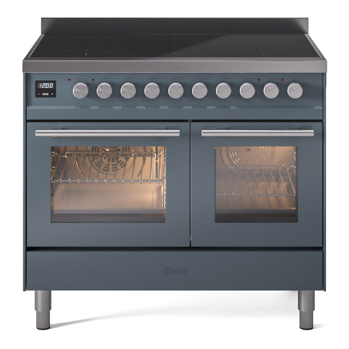 ILVE 40" Professional Plus II Series Freestanding Electric Double Oven Range with 5 Elements, Triple Glass Cool Door - UPDI406WMP