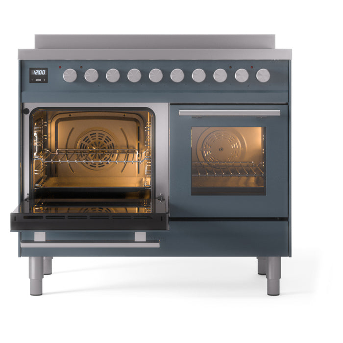 ILVE 40" Professional Plus II Series Freestanding Electric Double Oven Range with 5 Elements, Triple Glass Cool Door - UPDI406WMP