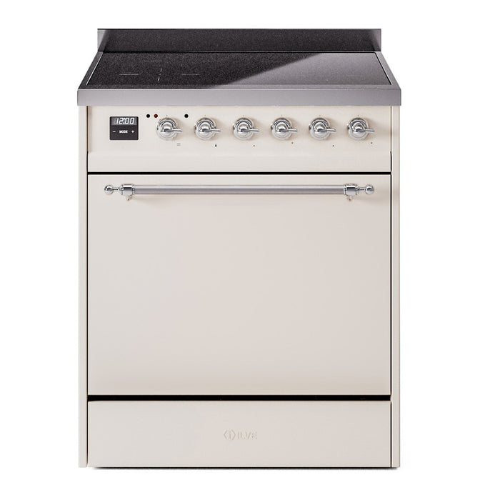ILVE Nostalgie II 30" Electric Range with 4 Induction Elements Solid Door - UPI304QNMP