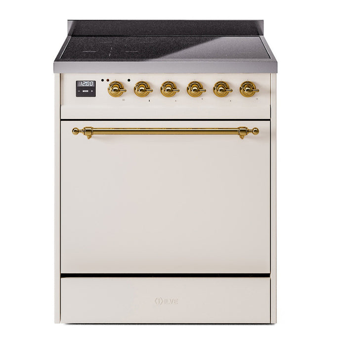 ILVE Nostalgie II 30" Electric Range with 4 Induction Elements Solid Door - UPI304QNMP