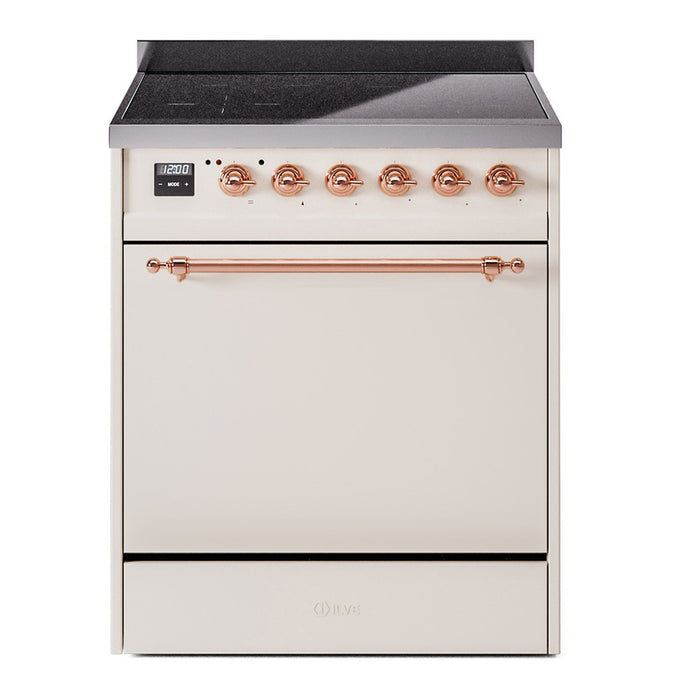 ILVE Nostalgie II 30" Electric Range with 4 Induction Elements Solid Door - UPI304QNMP