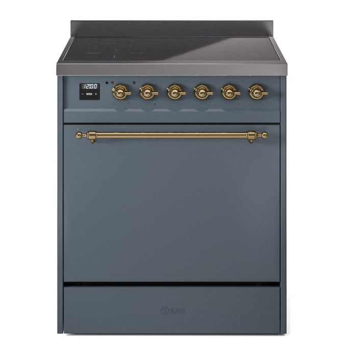 ILVE Nostalgie II 30" Electric Range with 4 Induction Elements Solid Door - UPI304QNMP