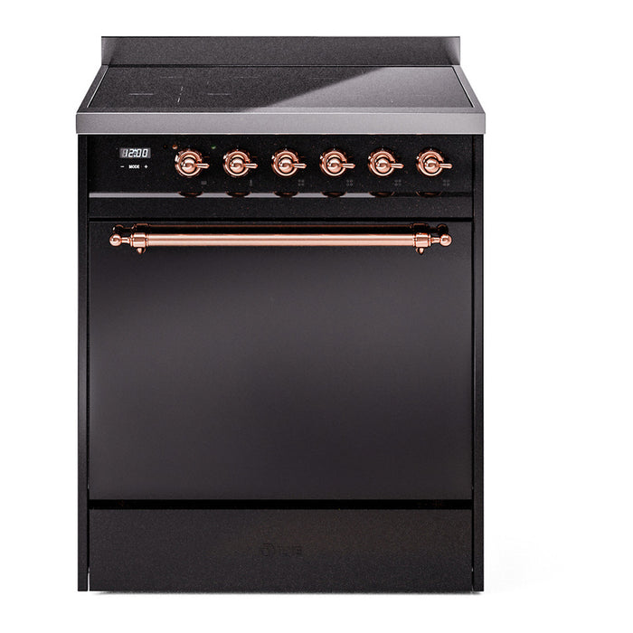 ILVE Nostalgie II 30" Electric Range with 4 Induction Elements Solid Door - UPI304QNMP