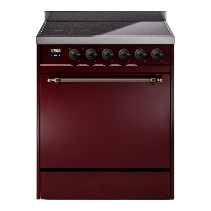ILVE Nostalgie II 30" Electric Range with 4 Induction Elements Solid Door - UPI304QNMP