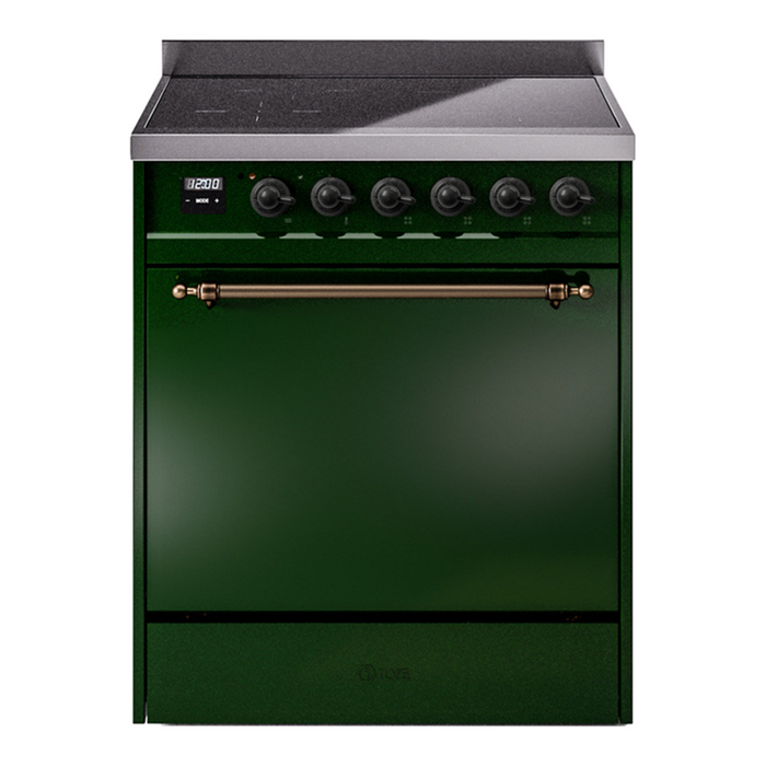 ILVE Nostalgie II 30" Electric Range with 4 Induction Elements Solid Door - UPI304QNMP