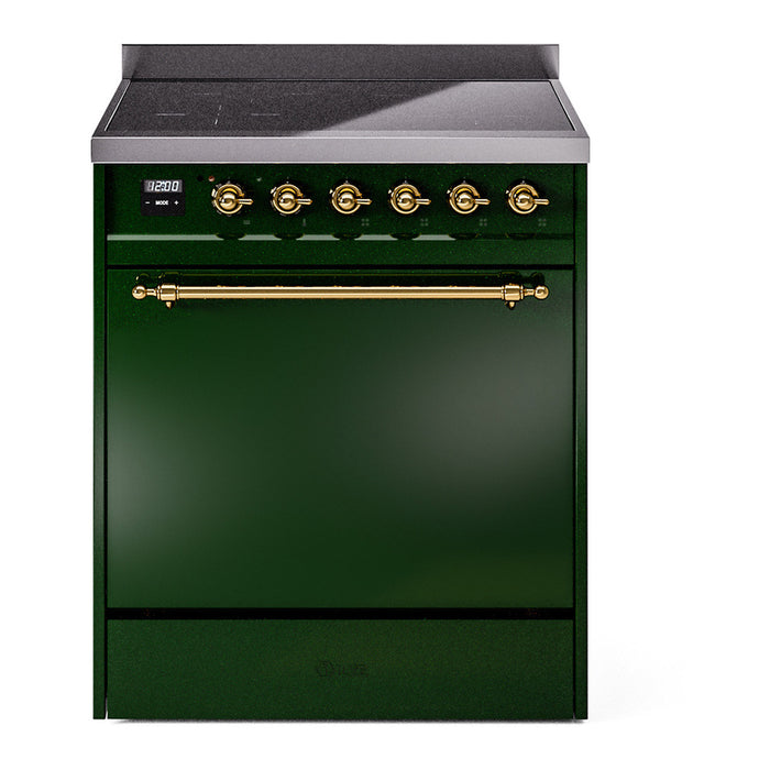 ILVE Nostalgie II 30" Electric Range with 4 Induction Elements Solid Door - UPI304QNMP