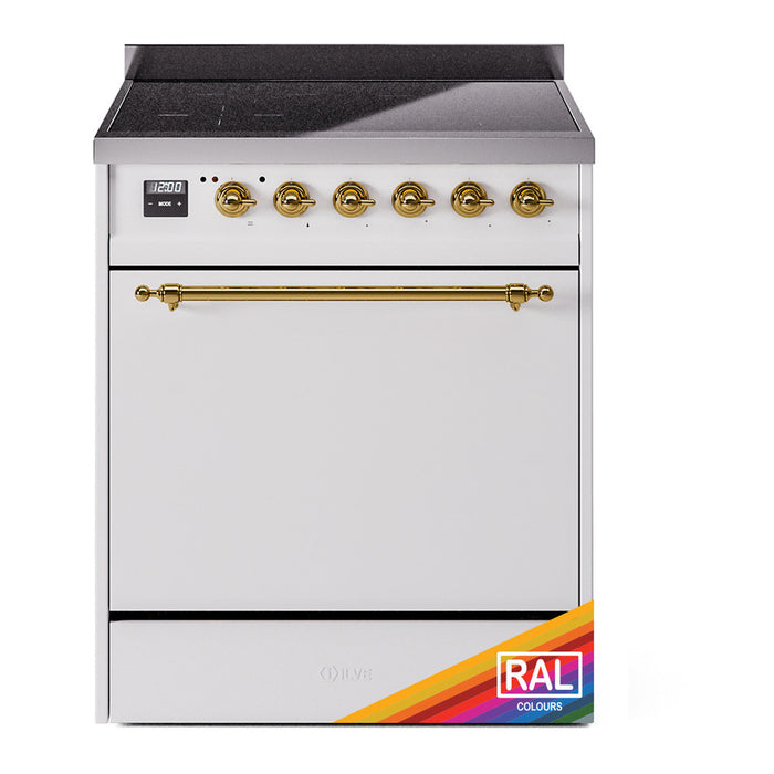 ILVE Nostalgie II 30" Electric Range with 4 Induction Elements Solid Door - UPI304QNMP