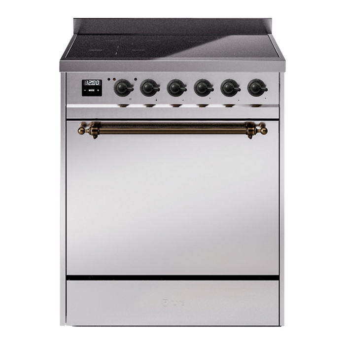 ILVE Nostalgie II 30" Electric Range with 4 Induction Elements Solid Door - UPI304QNMP