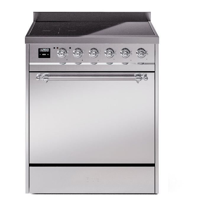 ILVE Nostalgie II 30" Electric Range with 4 Induction Elements Solid Door - UPI304QNMP