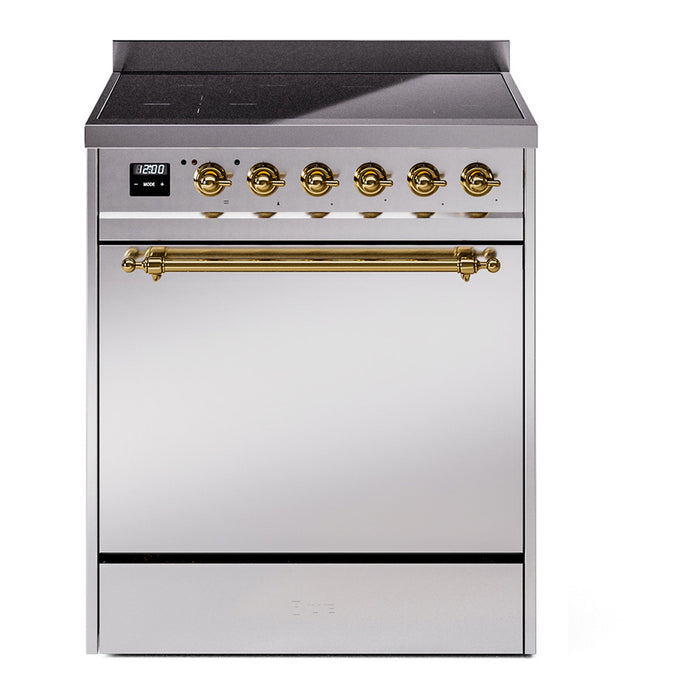 ILVE Nostalgie II 30" Electric Range with 4 Induction Elements Solid Door - UPI304QNMP
