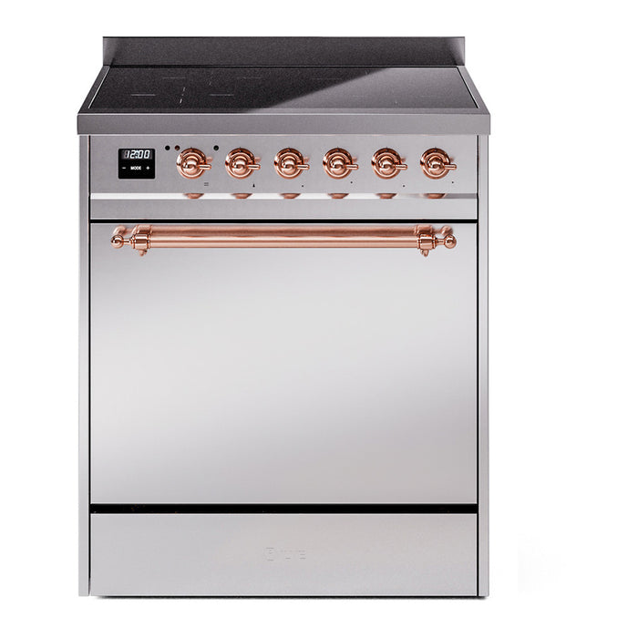 ILVE Nostalgie II 30" Electric Range with 4 Induction Elements Solid Door - UPI304QNMP
