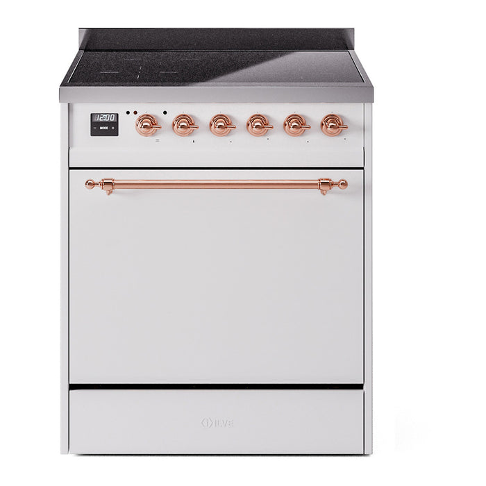 ILVE Nostalgie II 30" Electric Range with 4 Induction Elements Solid Door - UPI304QNMP