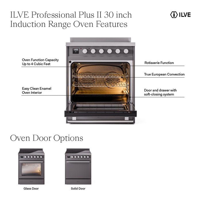 ILVE Professional Plus II 30-Inch Induction Range - UPI304WMP