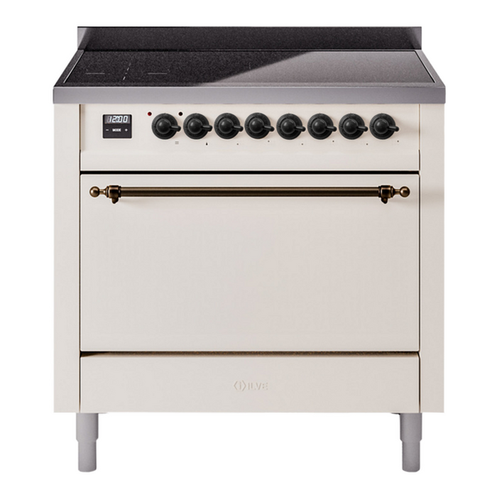 ILVE Nostalgie II 36" Electric Range with 6 Induction Elements Solid Door - UPI366QNMP