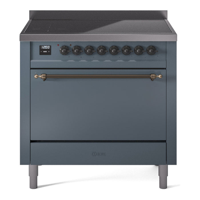 ILVE Nostalgie II 36" Electric Range with 6 Induction Elements Solid Door - UPI366QNMP