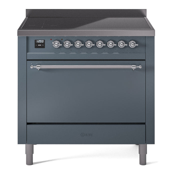 ILVE Nostalgie II 36" Electric Range with 6 Induction Elements Solid Door - UPI366QNMP