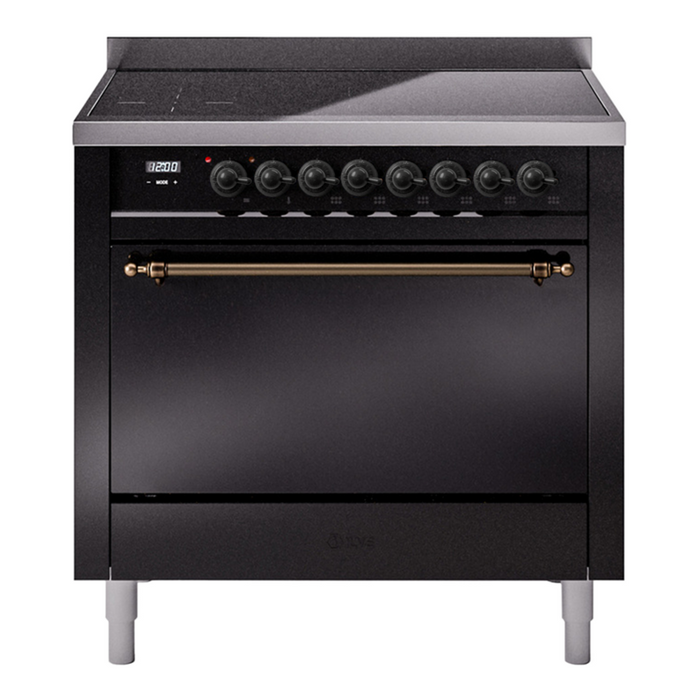 ILVE Nostalgie II 36" Electric Range with 6 Induction Elements Solid Door - UPI366QNMP