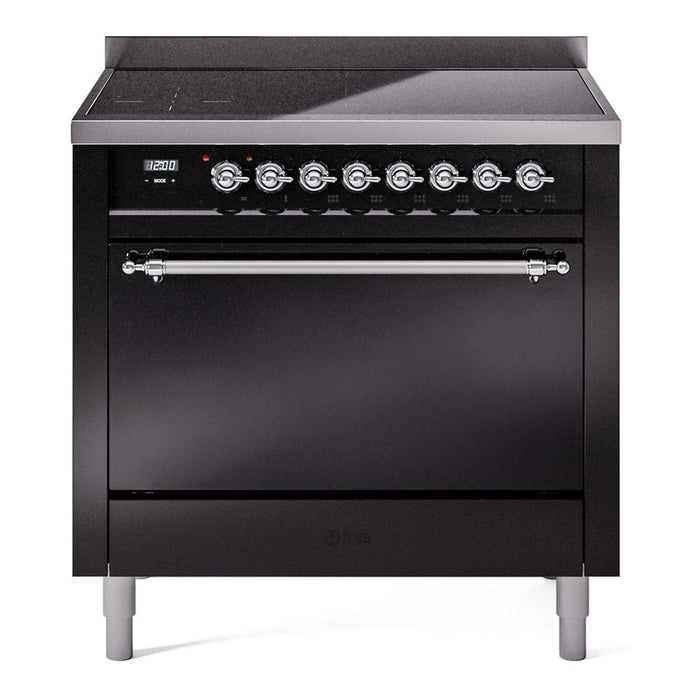 ILVE Nostalgie II 36" Electric Range with 6 Induction Elements Solid Door - UPI366QNMP