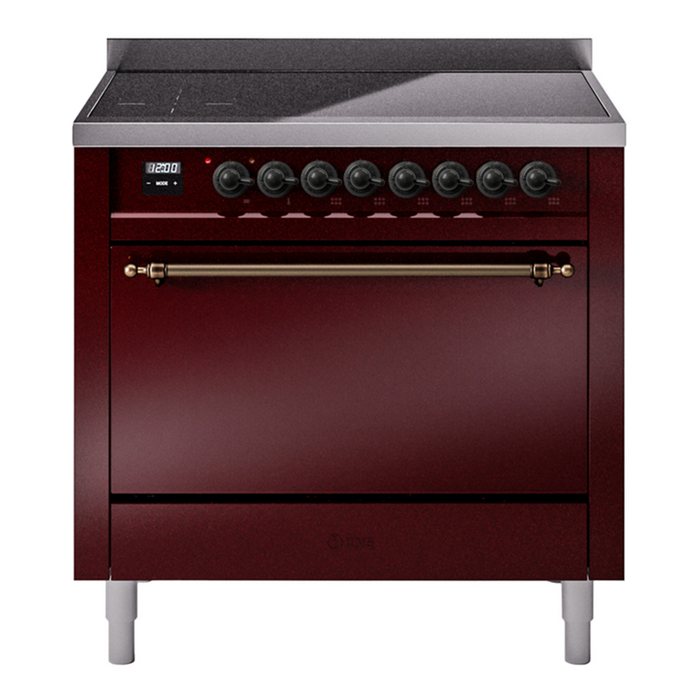 ILVE Nostalgie II 36" Electric Range with 6 Induction Elements Solid Door - UPI366QNMP