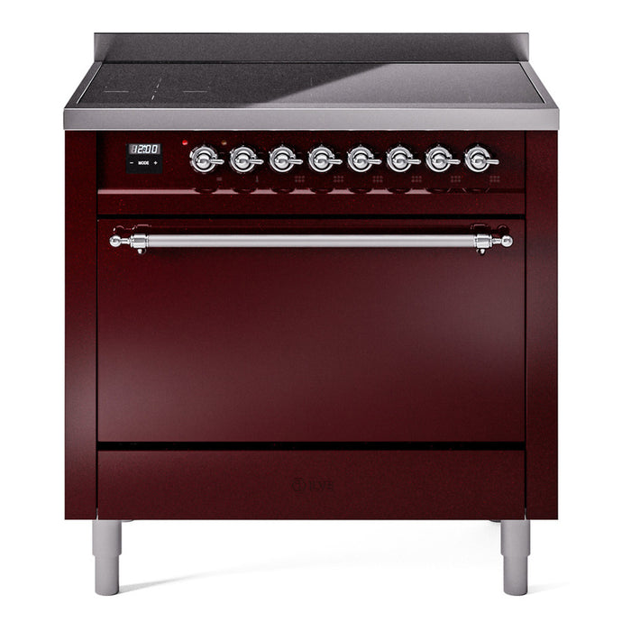 ILVE Nostalgie II 36" Electric Range with 6 Induction Elements Solid Door - UPI366QNMP