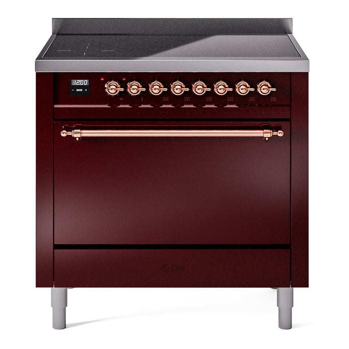 ILVE Nostalgie II 36" Electric Range with 6 Induction Elements Solid Door - UPI366QNMP