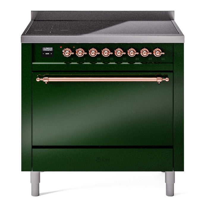 ILVE Nostalgie II 36" Electric Range with 6 Induction Elements Solid Door - UPI366QNMP