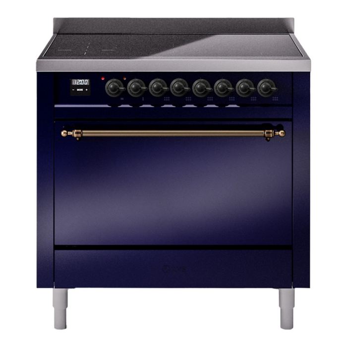 ILVE Nostalgie II 36" Electric Range with 6 Induction Elements Solid Door - UPI366QNMP