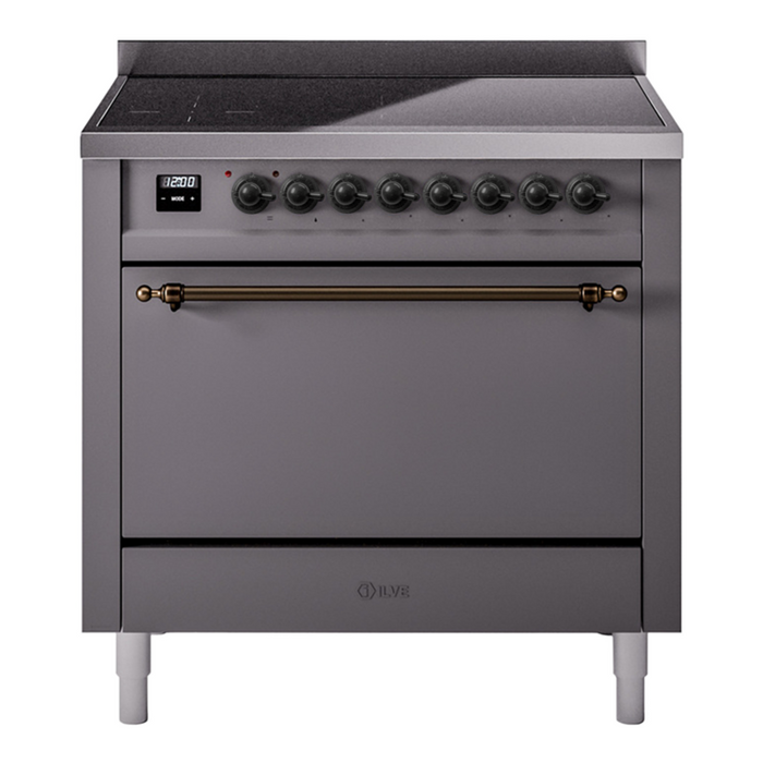 ILVE Nostalgie II 36" Electric Range with 6 Induction Elements Solid Door - UPI366QNMP