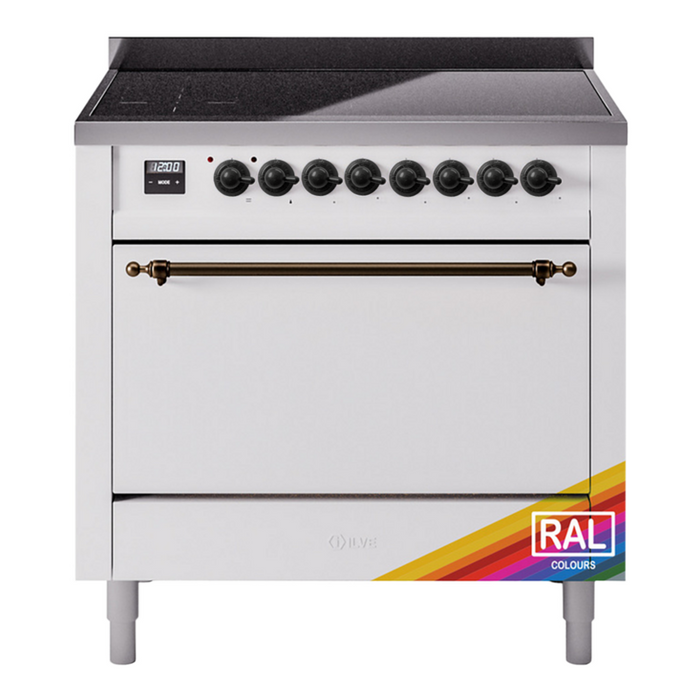 ILVE Nostalgie II 36" Electric Range with 6 Induction Elements Solid Door - UPI366QNMP