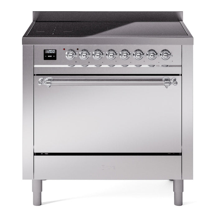 ILVE Nostalgie II 36" Electric Range with 6 Induction Elements Solid Door - UPI366QNMP