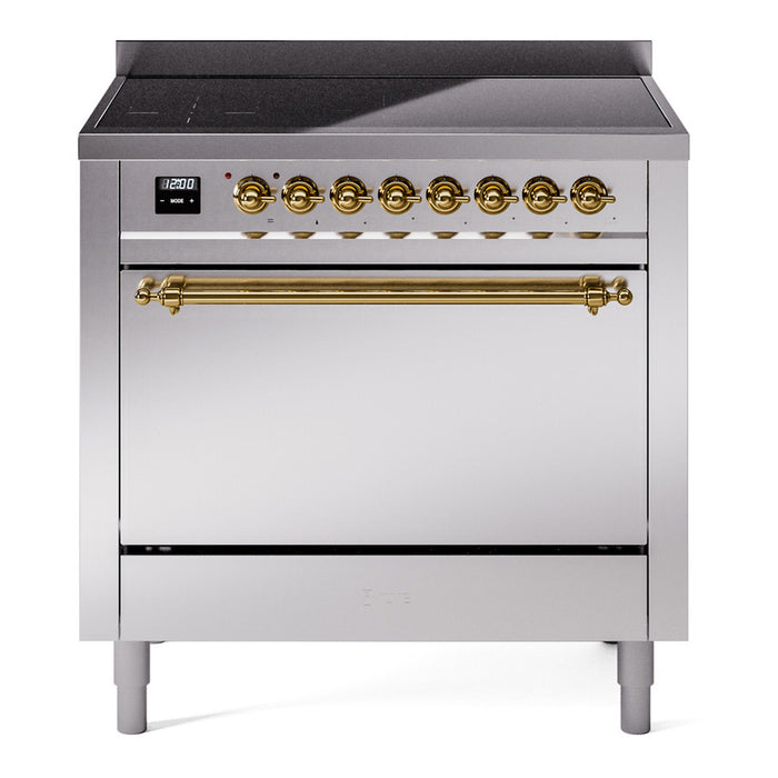 ILVE Nostalgie II 36" Electric Range with 6 Induction Elements Solid Door - UPI366QNMP
