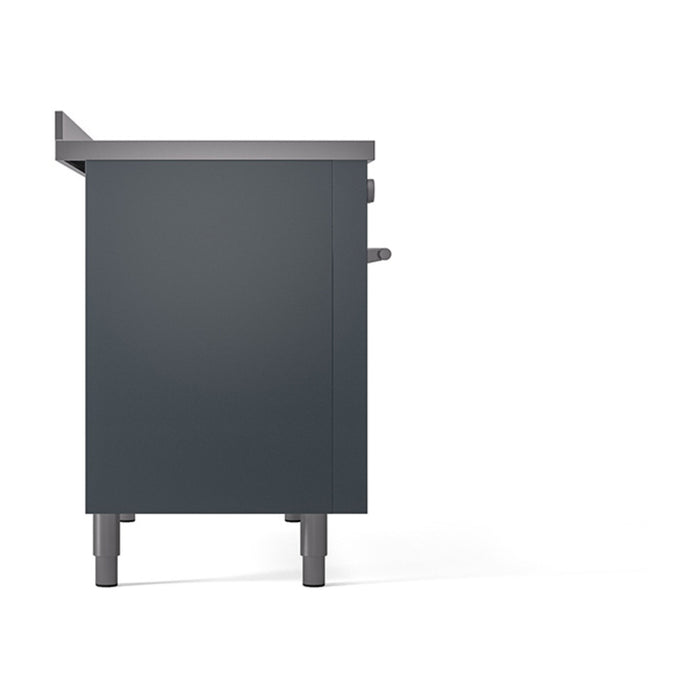 ILVE Professional Plus II 48" Electric Range with 6 Induction Elements Solid Door with Stainless Steel knobs - UPI486QMP