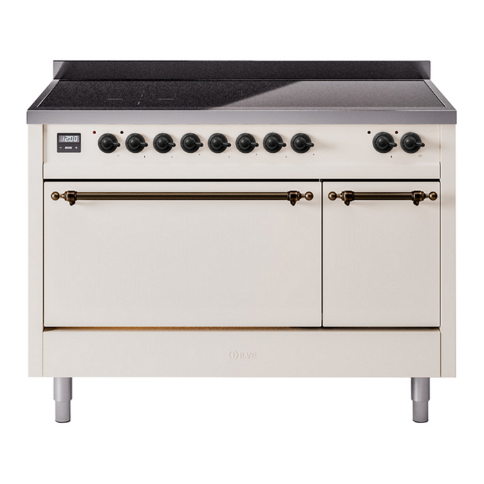 ILVE Nostalgie II 48" Electric Range with 6 Induction Elements Solid Door - UPI486QNMP