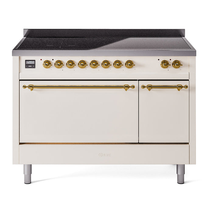 ILVE Nostalgie II 48" Electric Range with 6 Induction Elements Solid Door - UPI486QNMP