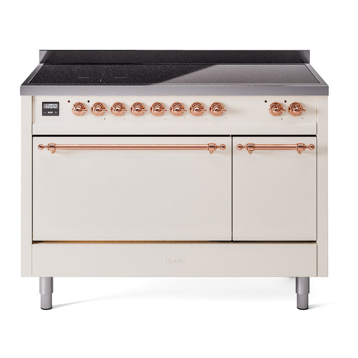 ILVE Nostalgie II 48" Electric Range with 6 Induction Elements Solid Door - UPI486QNMP
