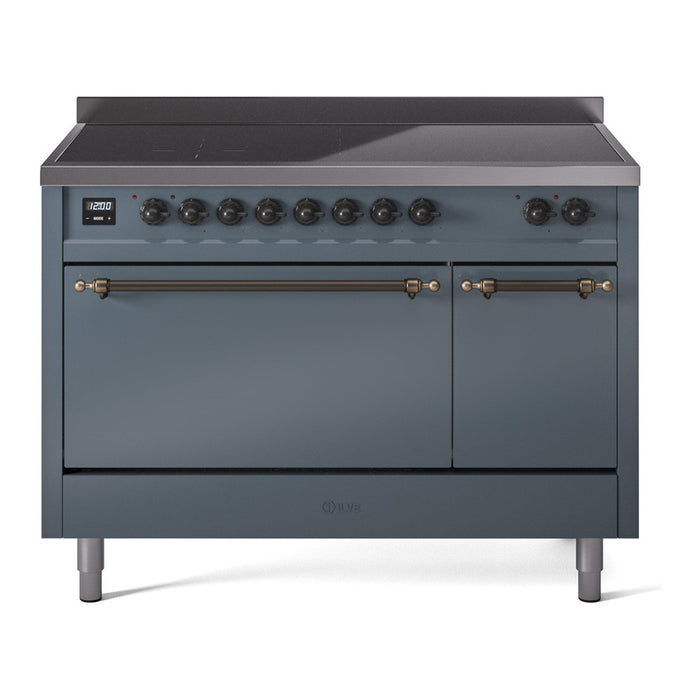ILVE Nostalgie II 48" Electric Range with 6 Induction Elements Solid Door - UPI486QNMP