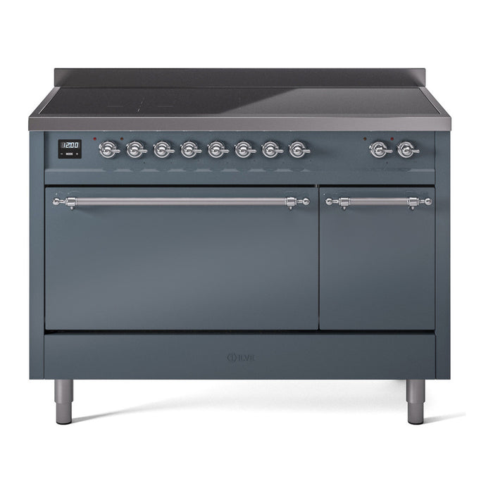 ILVE Nostalgie II 48" Electric Range with 6 Induction Elements Solid Door - UPI486QNMP