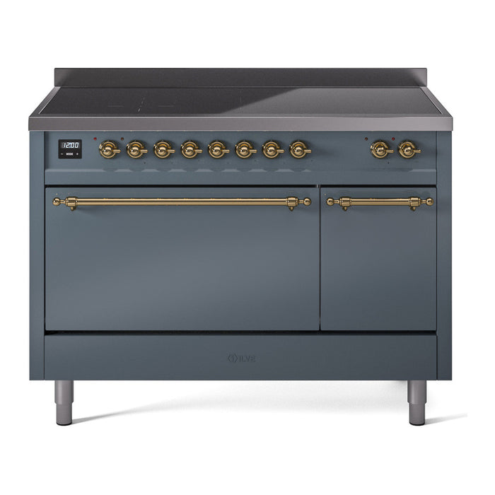 ILVE Nostalgie II 48" Electric Range with 6 Induction Elements Solid Door - UPI486QNMP