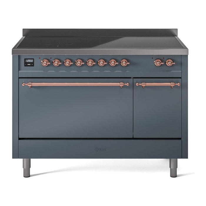 ILVE Nostalgie II 48" Electric Range with 6 Induction Elements Solid Door - UPI486QNMP