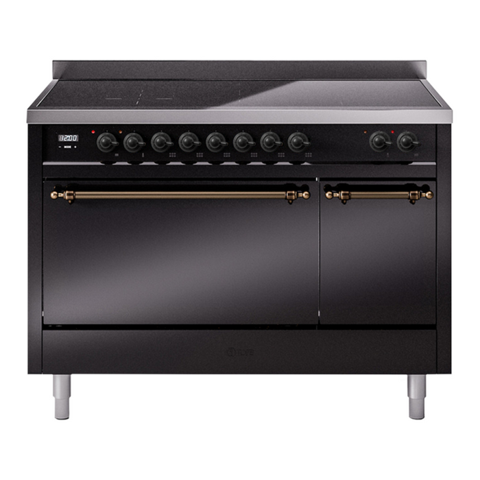 ILVE Nostalgie II 48" Electric Range with 6 Induction Elements Solid Door - UPI486QNMP