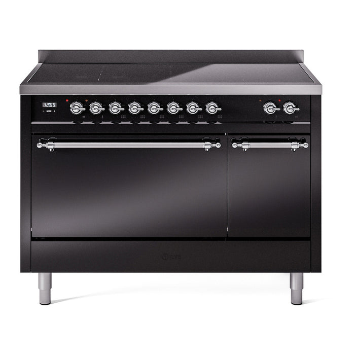 ILVE Nostalgie II 48" Electric Range with 6 Induction Elements Solid Door - UPI486QNMP