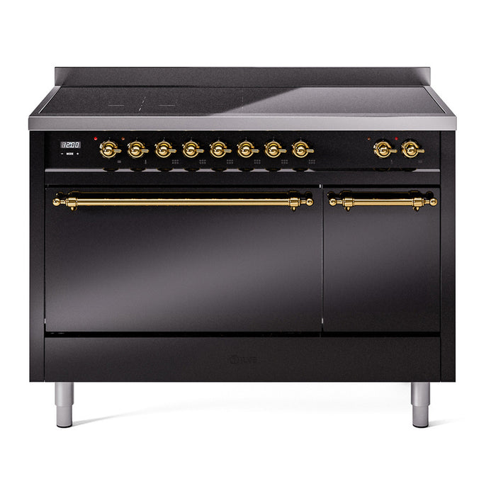 ILVE Nostalgie II 48" Electric Range with 6 Induction Elements Solid Door - UPI486QNMP