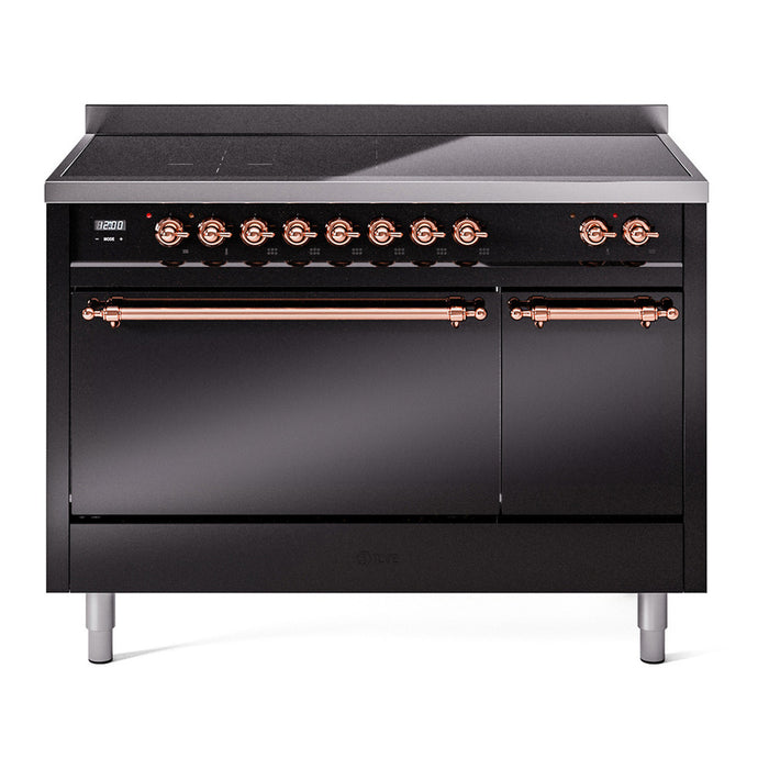 ILVE Nostalgie II 48" Electric Range with 6 Induction Elements Solid Door - UPI486QNMP