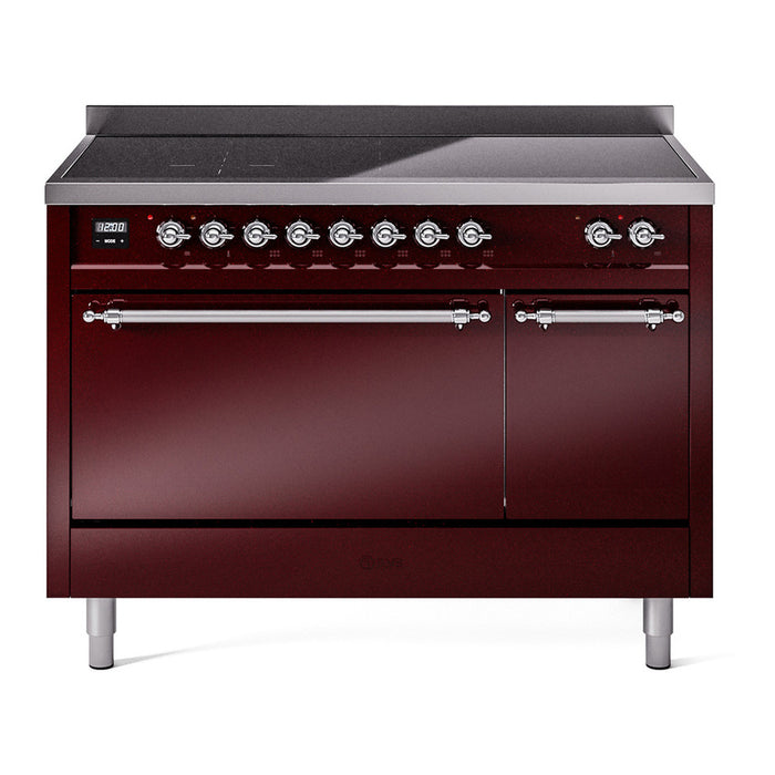 ILVE Nostalgie II 48" Electric Range with 6 Induction Elements Solid Door - UPI486QNMP