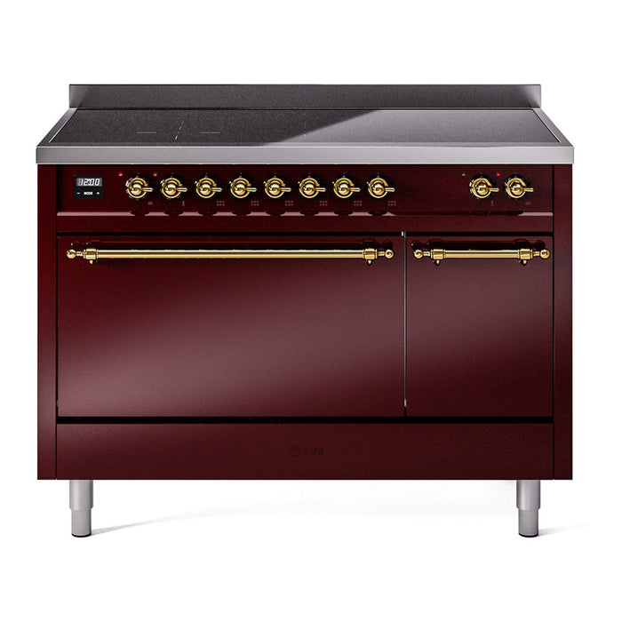 ILVE Nostalgie II 48" Electric Range with 6 Induction Elements Solid Door - UPI486QNMP