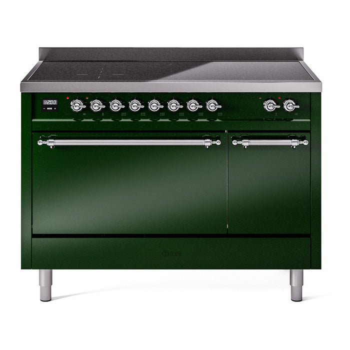 ILVE Nostalgie II 48" Electric Range with 6 Induction Elements Solid Door - UPI486QNMP