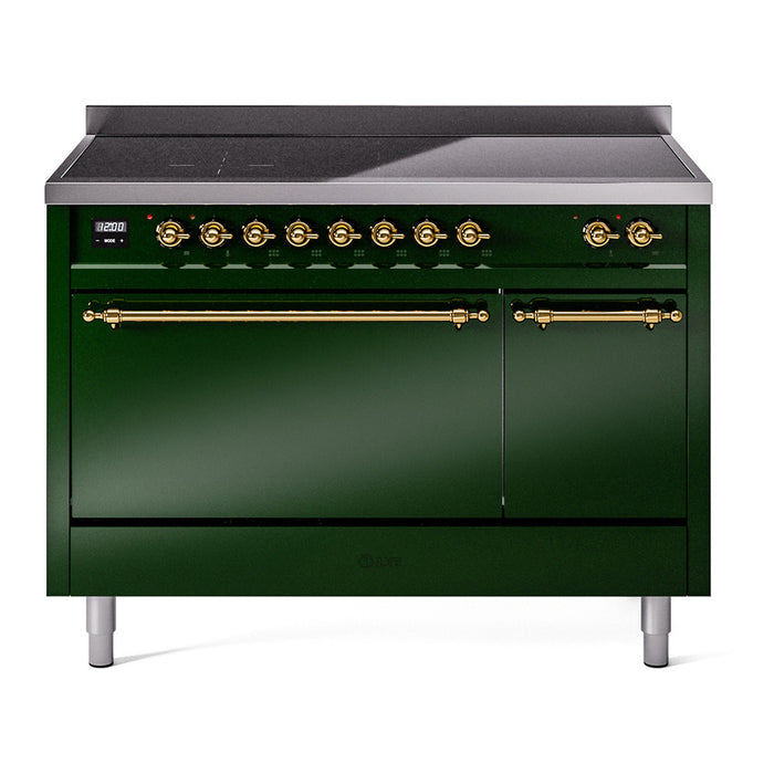 ILVE Nostalgie II 48" Electric Range with 6 Induction Elements Solid Door - UPI486QNMP