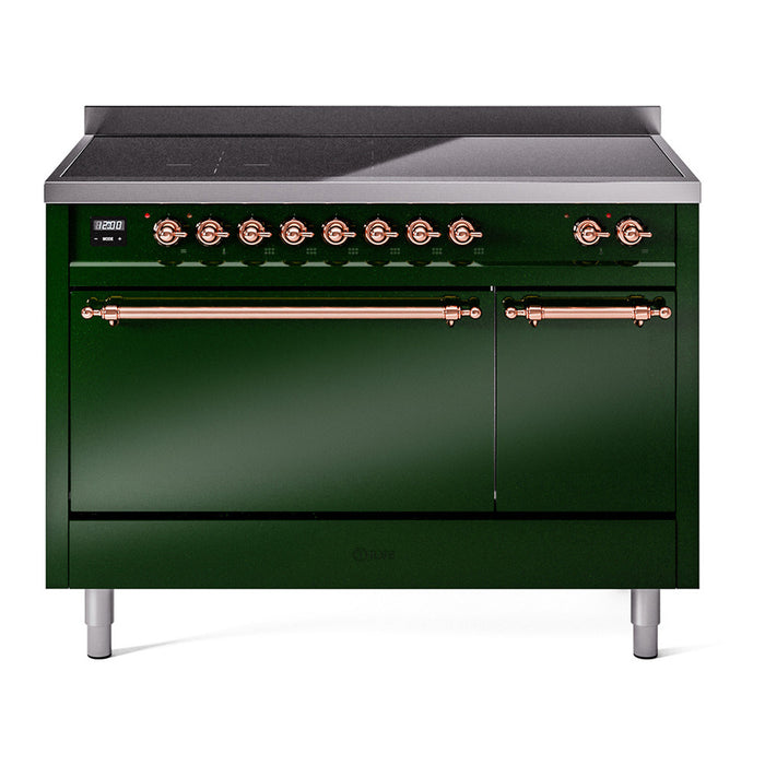 ILVE Nostalgie II 48" Electric Range with 6 Induction Elements Solid Door - UPI486QNMP